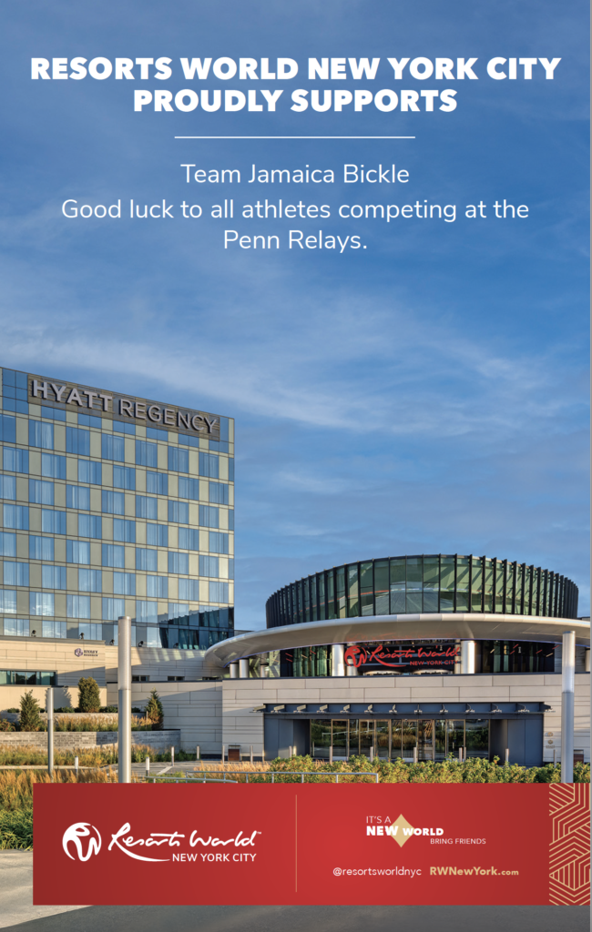 Resorts World New York City Proudly Supports Team Jamaica Bickle